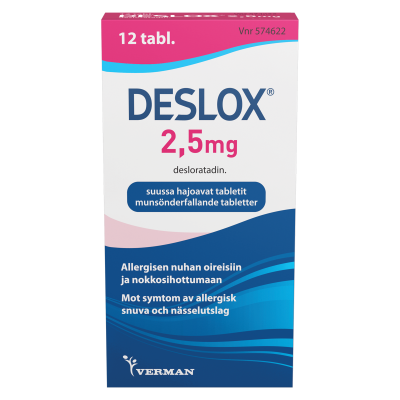 DESLOX 2,5 mg 12 fol tabletti, suussa hajoava