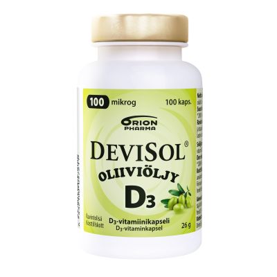 Devisol Oliivi&ouml;ljy 100 mikrog 100 kaps