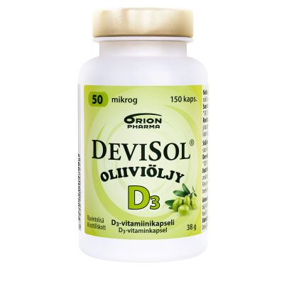 Devisol Oliivi&ouml;ljy 50 mikrog 150 kaps