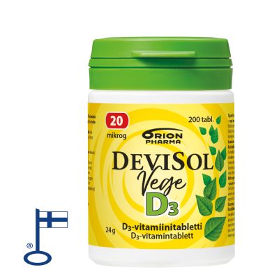 Devisol Vege 20 mikrog nielt&auml;v&auml; 200 tabl