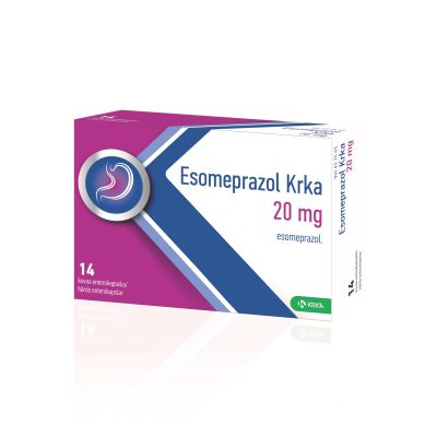 ESOMEPRAZOL KRKA 20 mg 14 fol enterokapseli, kova