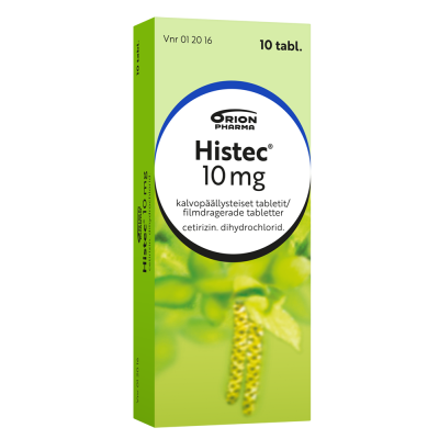 HISTEC tabletti, kalvopäällysteinen 10 mg 10 fol