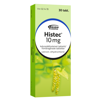 HISTEC tabletti, kalvopäällysteinen 10 mg 30 fol