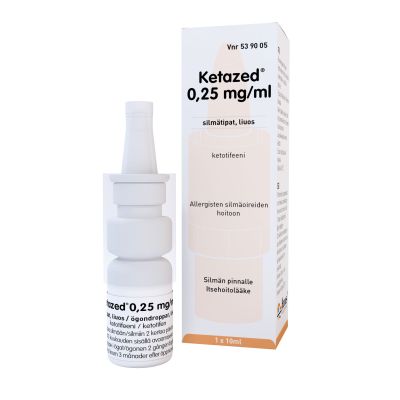 KETAZED 0,25 mg/ml 10 ml silmätipat, liuos