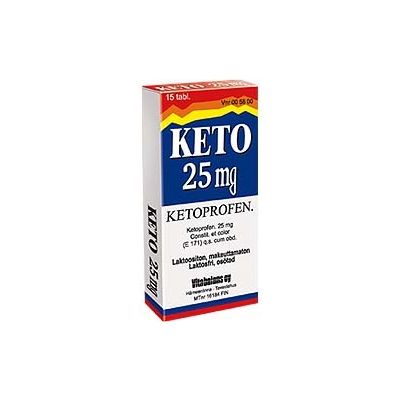 KETO tabletti, kalvopäällysteinen 25 mg 15 fol