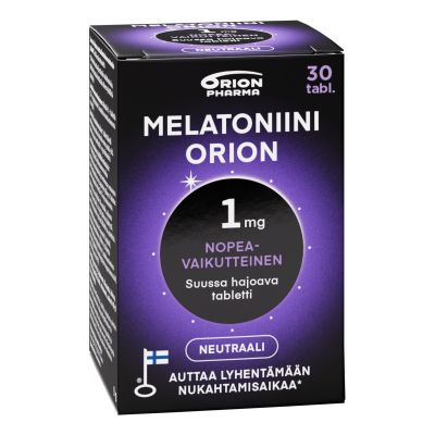 Melatoniini Orion 1 mg suussa hajoava 30 tabl