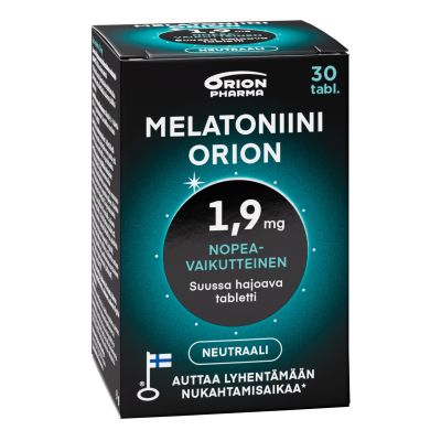 Melatoniini Orion 1,9 mg suussa hajoava 30 tabl