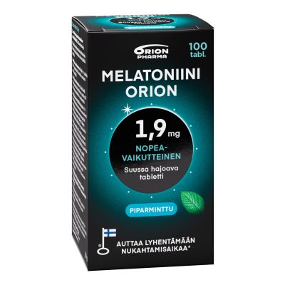 Melatoniini Orion 1,9 mg piparminttu suussa hajoava tabletti 100 kpl