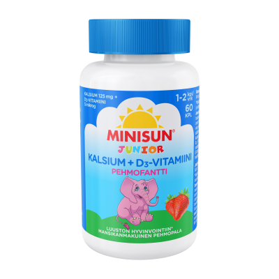 Minisun Kalsium+D-vitamiini Pehmofantti jr. 60 kpl