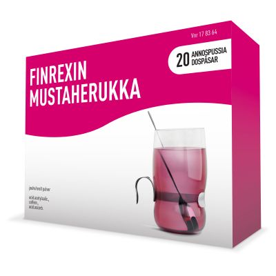 FINREXIN MUSTAHERUKKA 350/30/300 mg 20 x 5 g jauhe