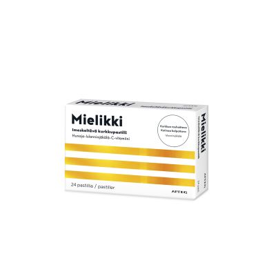 Apteq Mielikki Imeskeltävä kurkkupastilli 24 tablettia