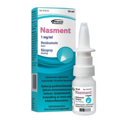 NASMENT 1 mg/ml 10 ml nenäsumute, liuos sumutepumppu