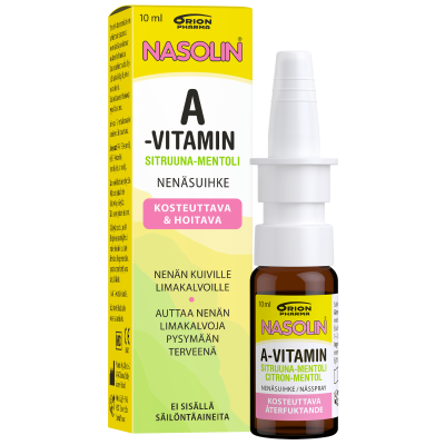 Nasolin A-vitamin Sitruuna-Mentoli nenäsumute 10 ml