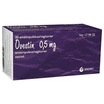 OVESTIN 0,5 mg 30 fol emätinpuikko