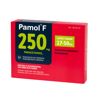 PAMOL F 250 mg 12 fol dispergoituva tabletti