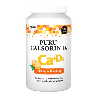 Puru Calsorin D3 500 mg + 10 mikrog 100 purutabl