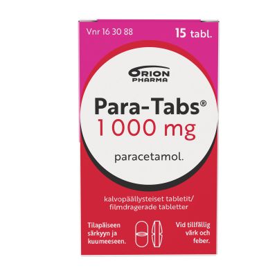 PARA-TABS tabletti, kalvopäällysteinen 1000 mg 15 kpl
