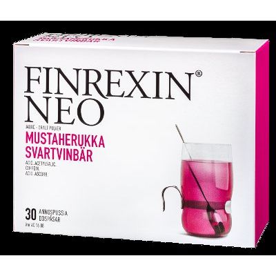 FINREXIN NEO jauhe mustaherukka 30 kpl