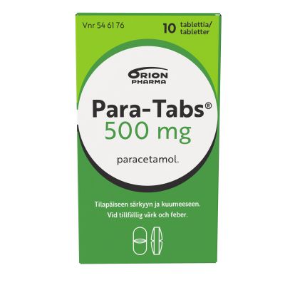PARA-TABS tabletti 500 mg 10 fol