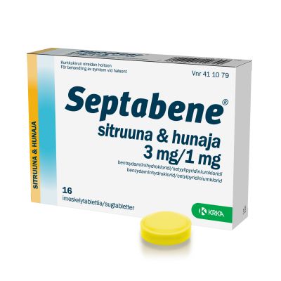 SEPTABENE SITRUUNA & HUNAJA imeskelytabletti 3/1 mg 16 fol