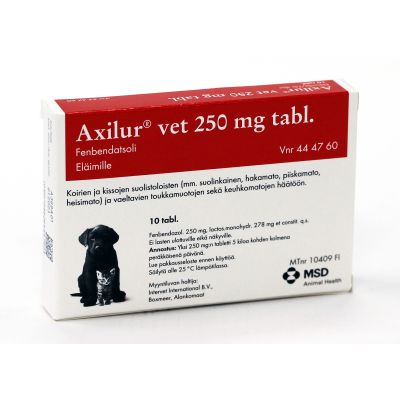AXILUR VET 250 mg 10 fol tabletti