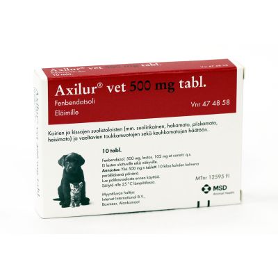 AXILUR VET 500 mg 10 fol tabletti