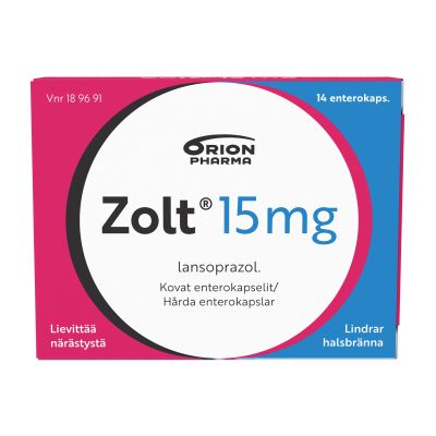ZOLT enterokapseli, kova 15 mg 14 fol