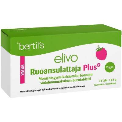 Elivo Ruoansulattaja Plus, vadelma 32 purutablettia