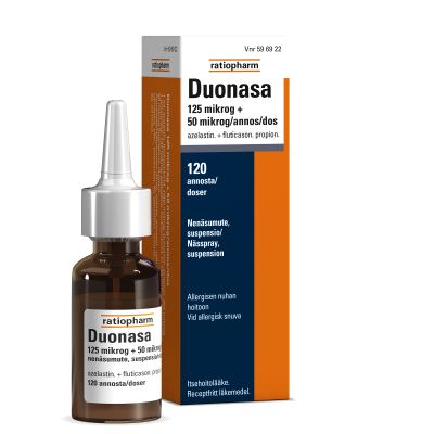 DUONASA 125/50 mikrog/annos 120 annosta nenäsumute, suspensio