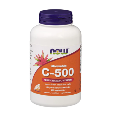 NOW Foods C-500 pureskeltava 100 kaps