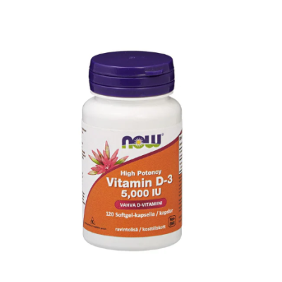 NOW Foods Vit D-3 5000 IU 120 kaps