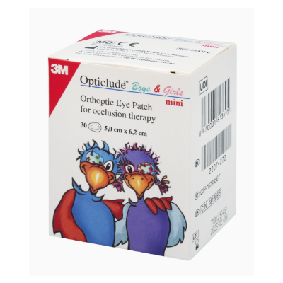 3M Opticlude Boy & Girl Mini kuvioitu 5 x 6 cm 30 kpl