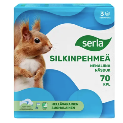 Serla Silkinpehmeä nenäliina 70 kpl 1 pakkaus