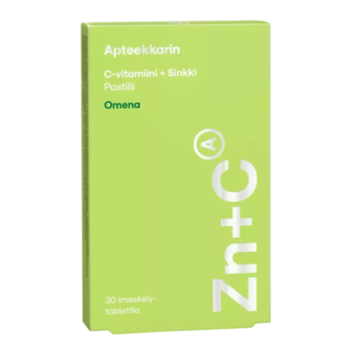 Apteekkarin C+ Sinkki omena 30 kpl