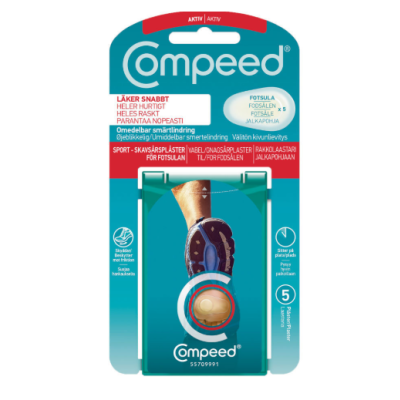 Compeed Rakkolaastari Sport jalkapohjat 5 kpl