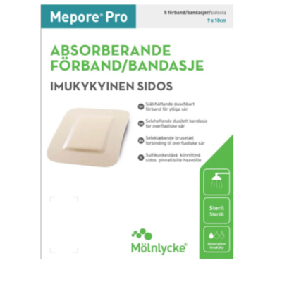 Mepore Pro 9x10 cm haavasidos suihkunkestävä 5 kpl