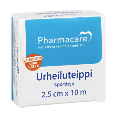 Pharmacare Urheiluteippi 3,8cmx5m 1 rll