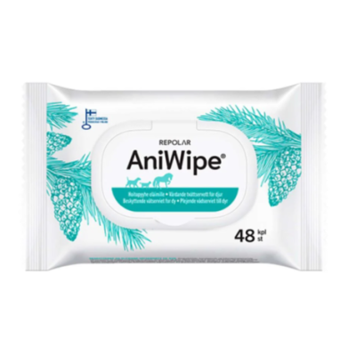 Aniwipe 48 hoitopyyhkeet 10,5 x 16,5 cm eläimille 48 kpl