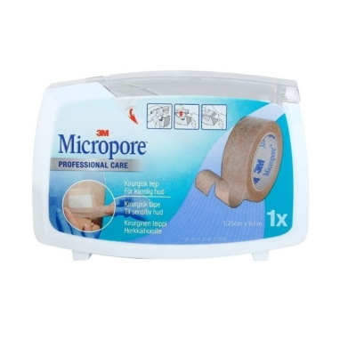 3M Micropore 1,25 cm x 9,1 m ruskea katkokela 1 kpl