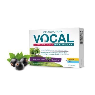 Vocal mustaherukka pastilli 24 kpl