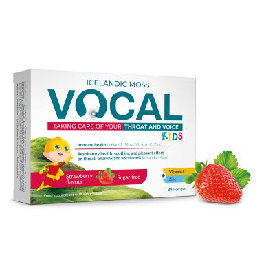 Vocal Kids mansikka pastilli 24 kpl