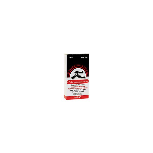 CARBO MEDICINALIS kapseli, kova 200 mg 30 fol