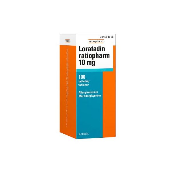 LORATADIN RATIOPHARM tabletti 10 mg 100 fol