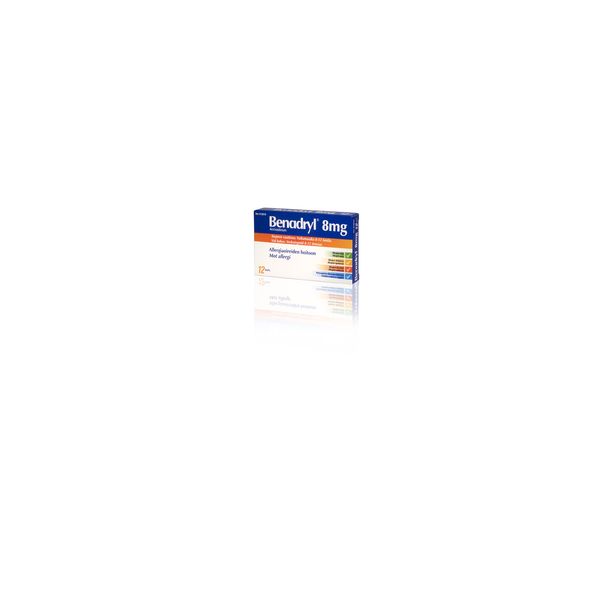 BENADRYL kapseli, kova 8 mg 12 fol