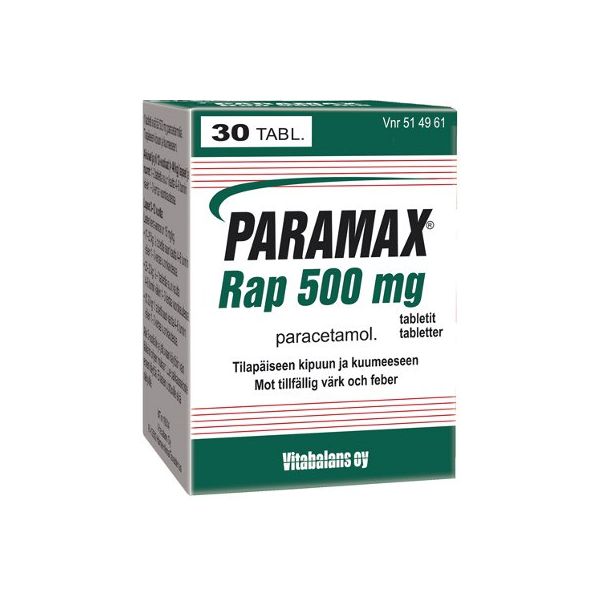 PARAMAX RAP tabletti 500 mg 30 kpl