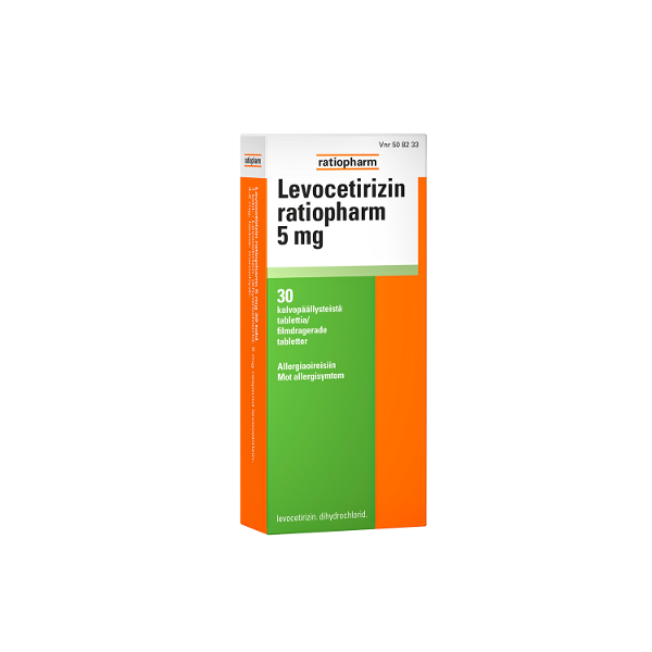 LEVOCETIRIZIN RATIOPHARM tabletti, kalvopäällysteinen 5 mg 30 fol