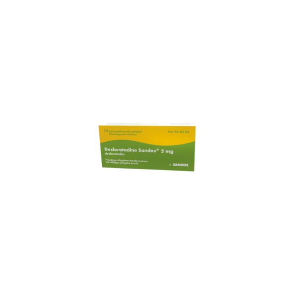 DESLORATADINE SANDOZ tabletti, kalvopäällysteinen 5 mg 10 fol