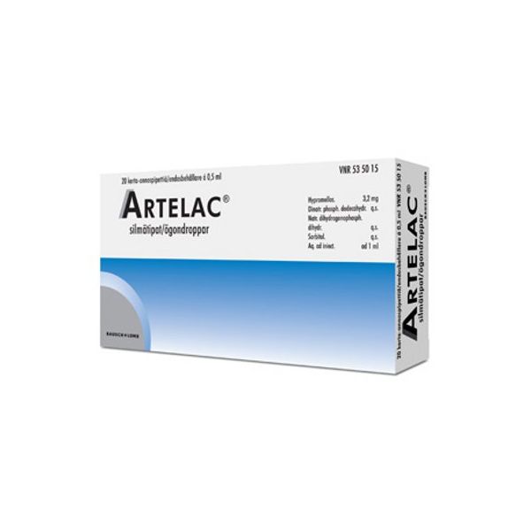 ARTELAC silmätipat, liuos, kerta-annospakkaus 3,2 mg/ml 20 x 0,5 ml