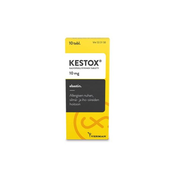 KESTOX tabletti, kalvopäällysteinen 10 mg 10 fol