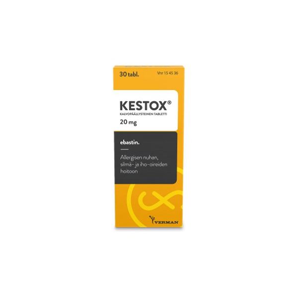 KESTOX tabletti, kalvopäällysteinen 20 mg 30 fol